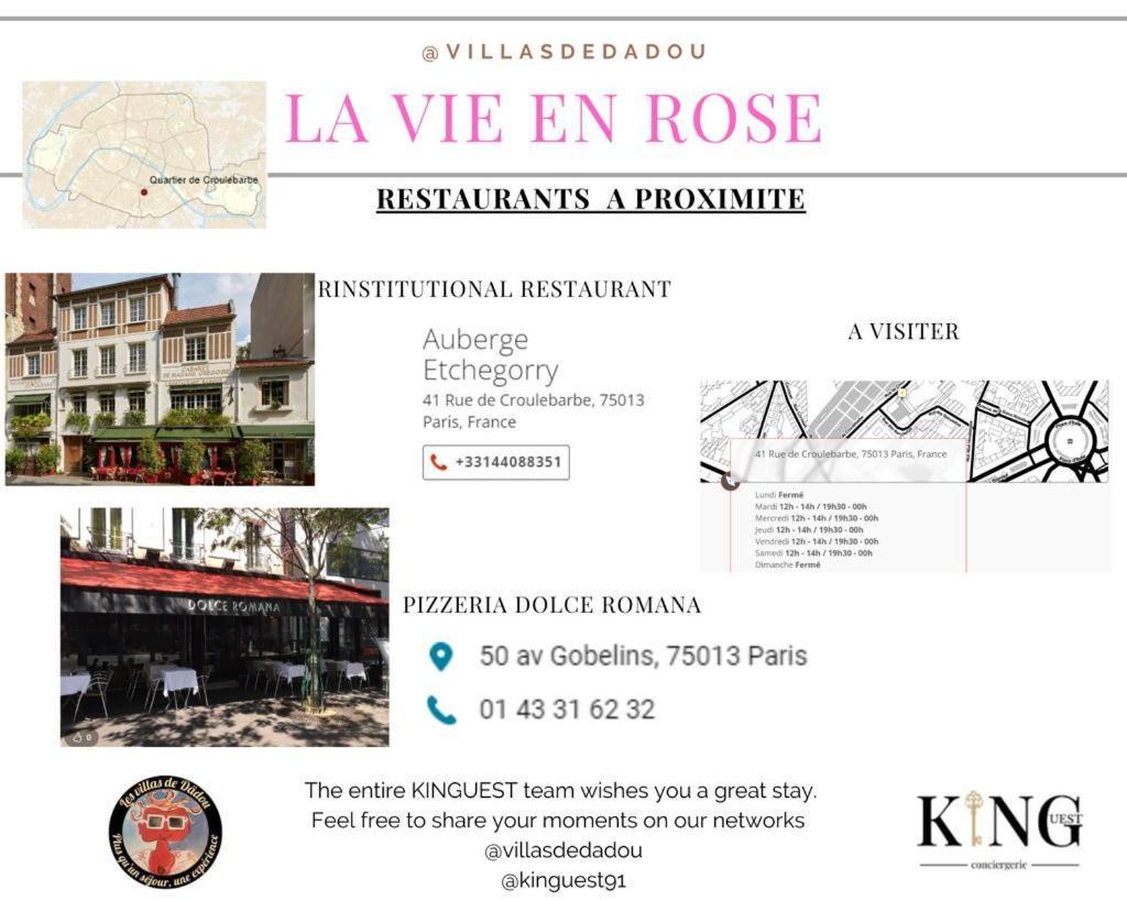 Апартаменты Luxury Paris La Vie En Rose Jacuzzi Terrasse Parking Экстерьер фото